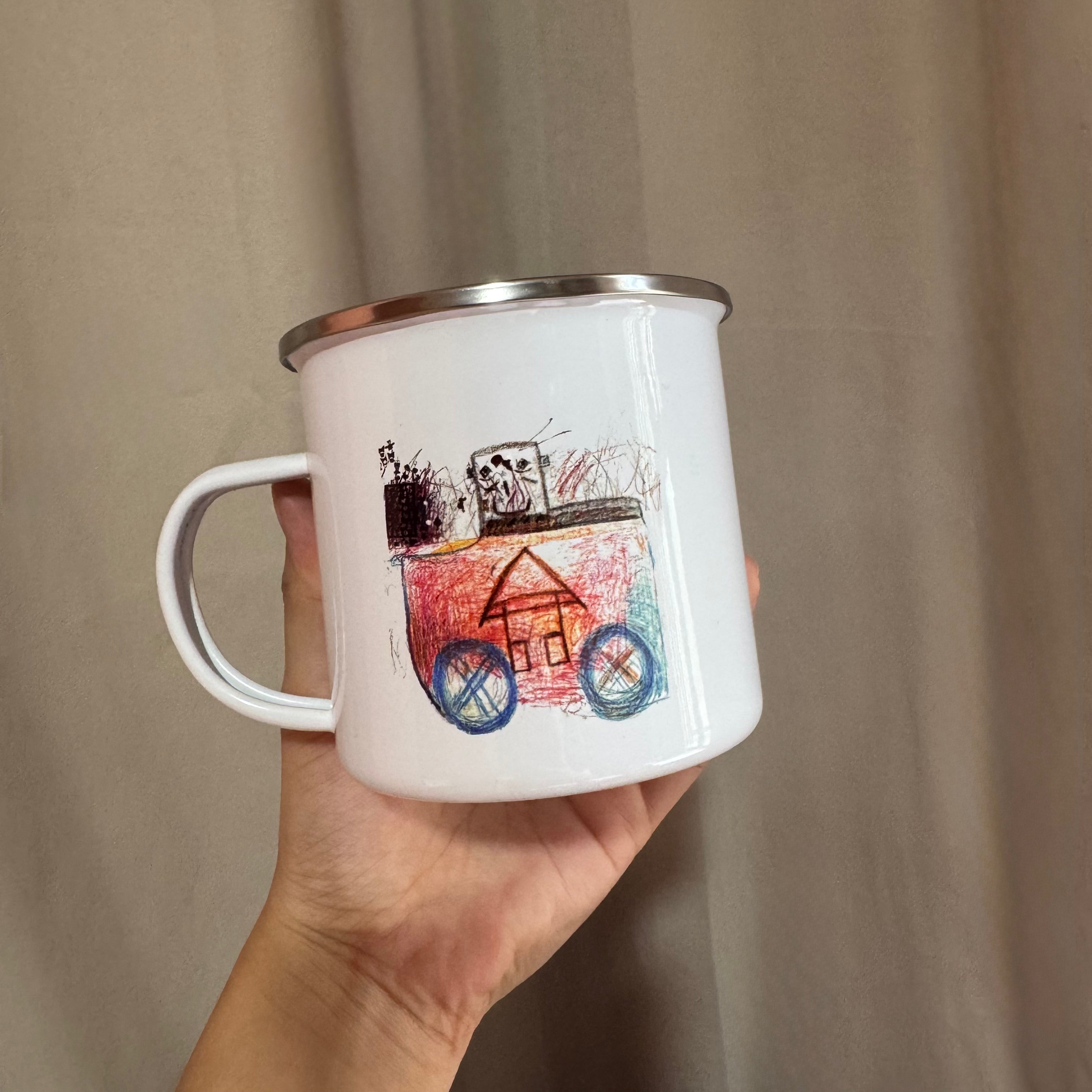 Kid’s Artwork, Enamel Mug