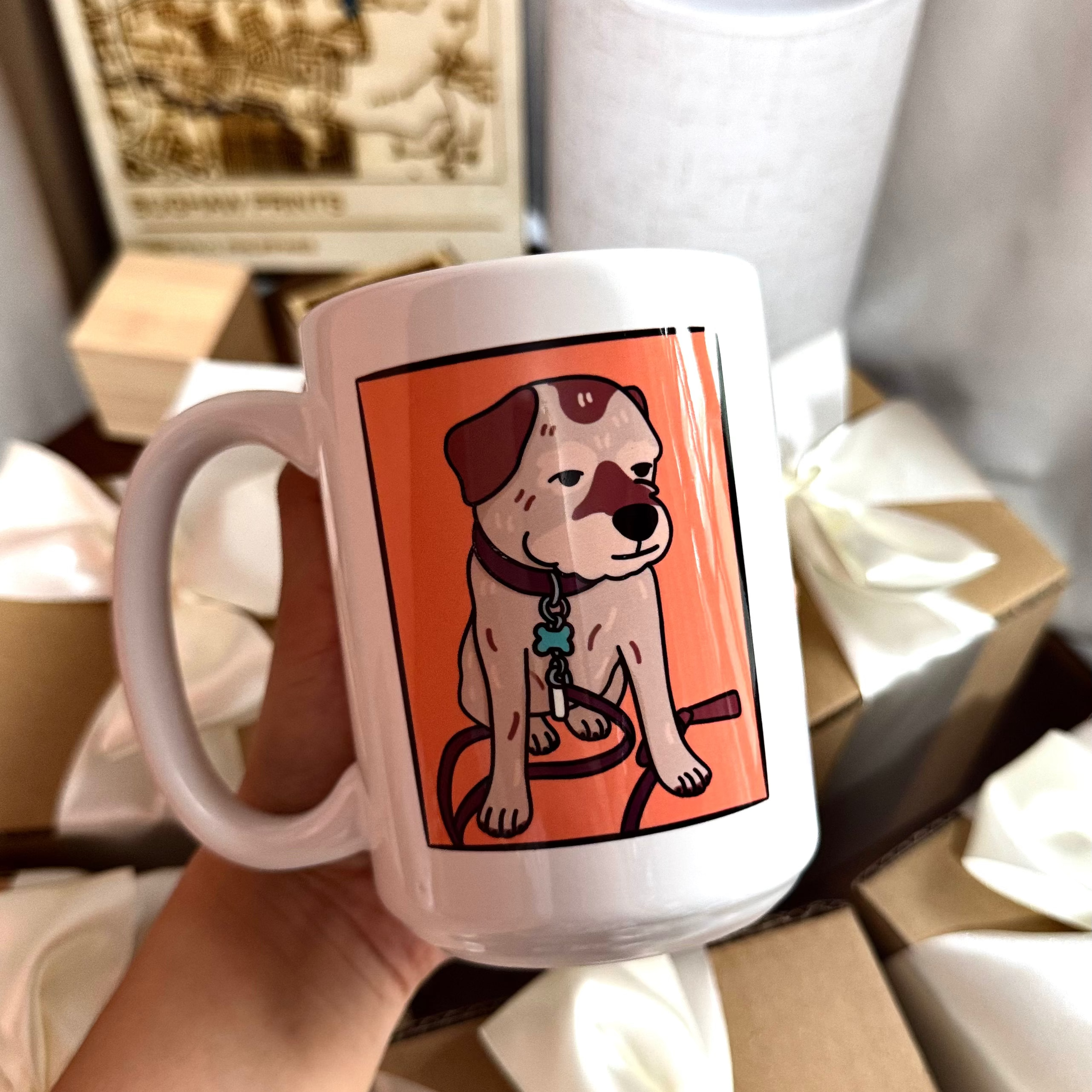 Cartoon Portrait Mug – White 15oz, Personalized Hand-Drawn Design